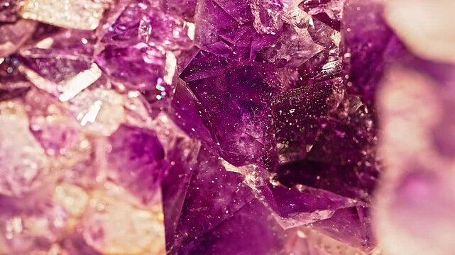 Natural raw amethyst quartz crystal displaying dramatic purple tones, sharp mineral facets, and unique geological formations.
