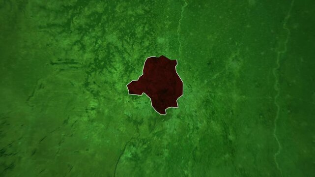 Zooming from a global satellite view down to the highlighted territory of Delhi, India
