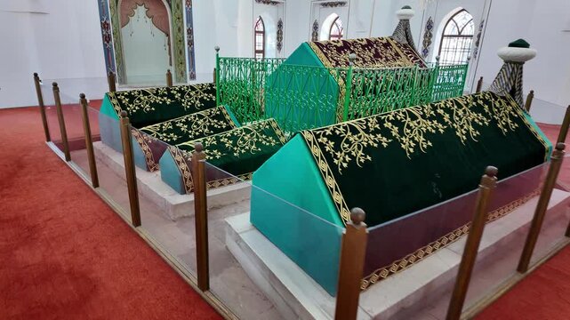 A view of the Yildirim Bayezid Tomb in the city of Bursa, Turkey.