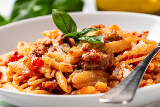 Malloreddus al rag&ugrave; di manzo, Pasta Sarda, Cucina Italiana 