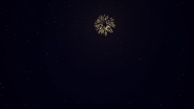 Colorful Fireworks Bursts with Glowing Sparkling Particles