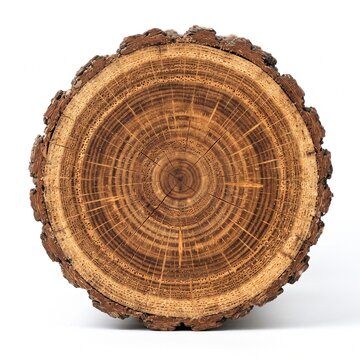 Extreme Macro of Oak Tree Log End Grain Annual Growth Rings