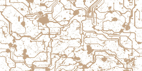 Fototapeta premium Abstract Beige texture circuit background with vein texture design.