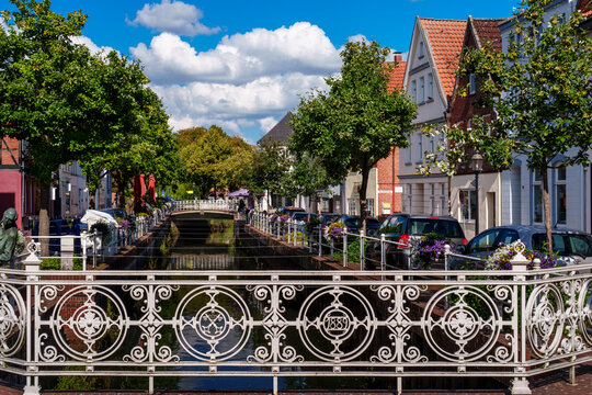 Buxtehude, Germany. The canal Fleth.