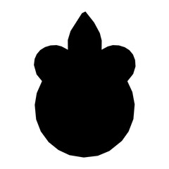 Minimal single line Montreal bagel fleur de lis icon © MULYA
