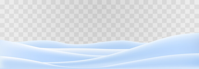 Obraz premium Vector snowfall, realistic snowdrift hill for winter background. Snow landscape decoration, frozen hills isolated on png background. Christmas snowy scene, white mounds and snow pile.