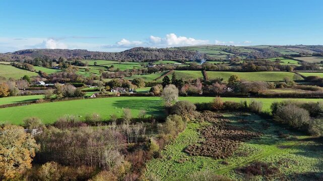 Green Patchwork Countryside Near Chagford