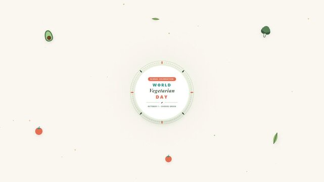 Seamless repeating pattern for world vegetarian day on white background