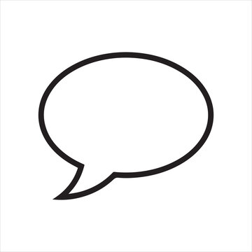 Speech bubble / speech balloon or chat bubble line art icon for apps and websites