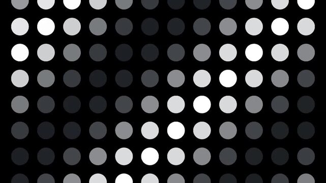 Abstract monochrome dot pattern motion