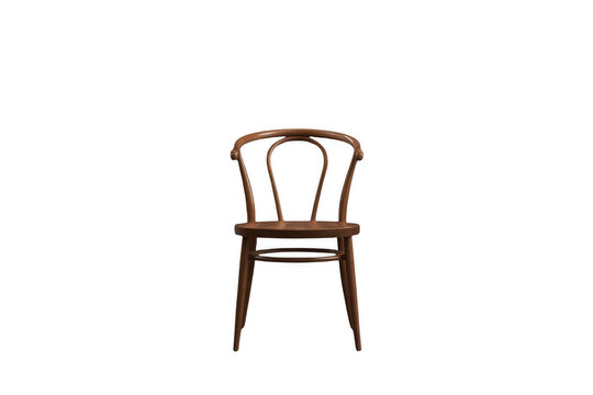 Classic bentwood wooden dining chair isolated