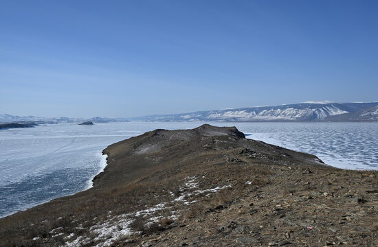 Ogoy Winter Island on Lake Baikal