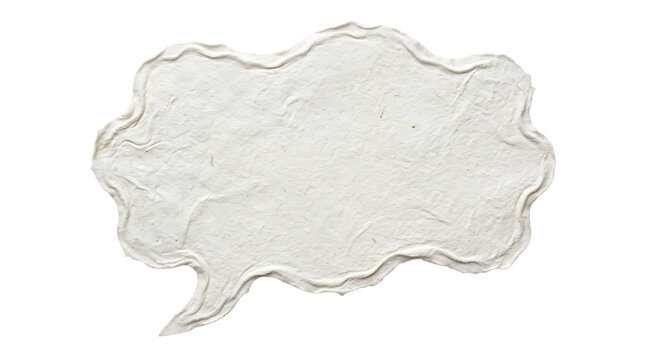 White speech bubble on transparent background