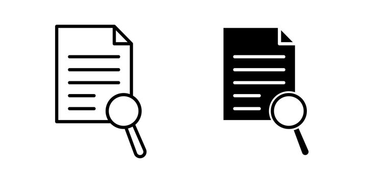 Case studies icon flat outline in black
