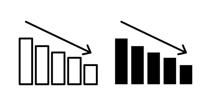 Chat arrow down icon flat outline in black