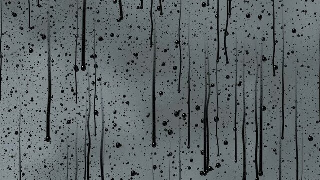 Seamless Rain Animation on Glass | Dark Rainy Window Background & Relaxing Ambience