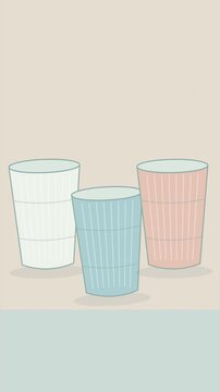 Collection de gobelets jetables pour &eacute;v&eacute;nement sur fond clair