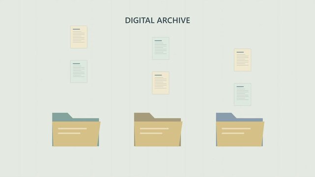 Archive num&eacute;rique organis&eacute;e avec documents tri&eacute;s automatiquement dans des dossiers