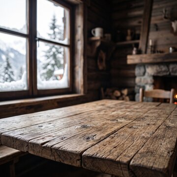old wooden table