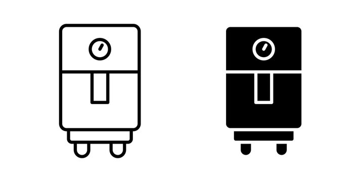 Geyser icon flat outline in black