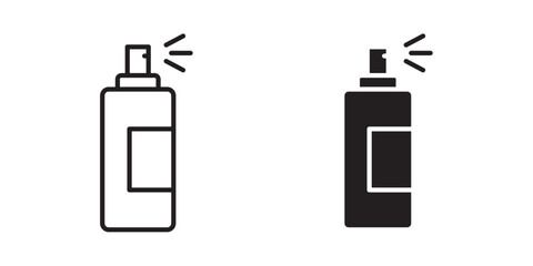 Obraz premium Hair spray icon flat outline in black
