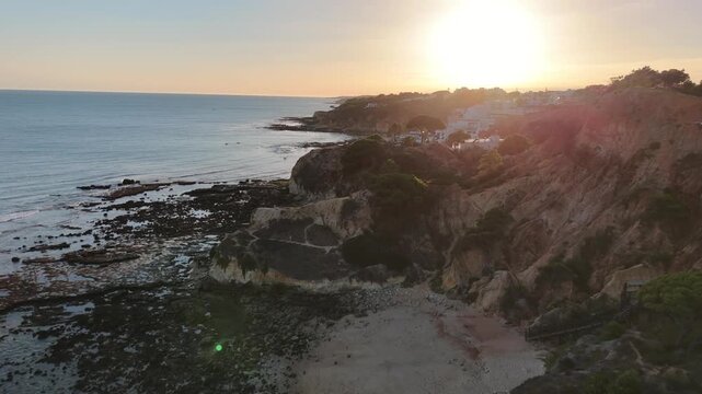 The Algarve Portugal Falesia beach beautiful sandy praia near Vilamoura and Albufeira 