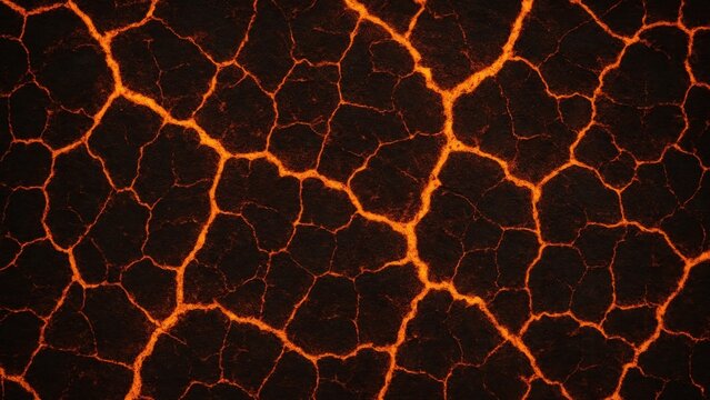 Cracked fiery lava texture desktop wallpaper