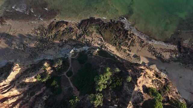 The Algarve Portugal Falesia beach beautiful sandy praia near Vilamoura and Albufeira 