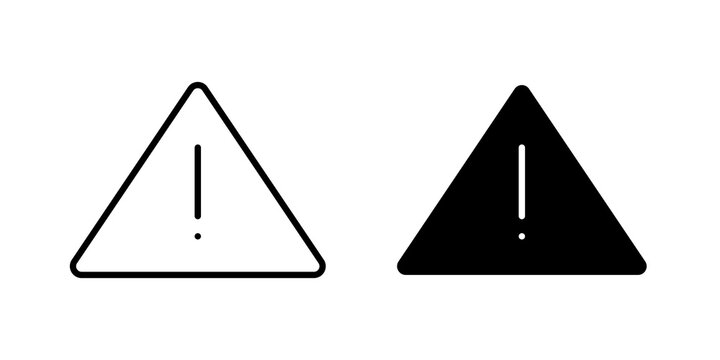 Notice icon flat outline in black