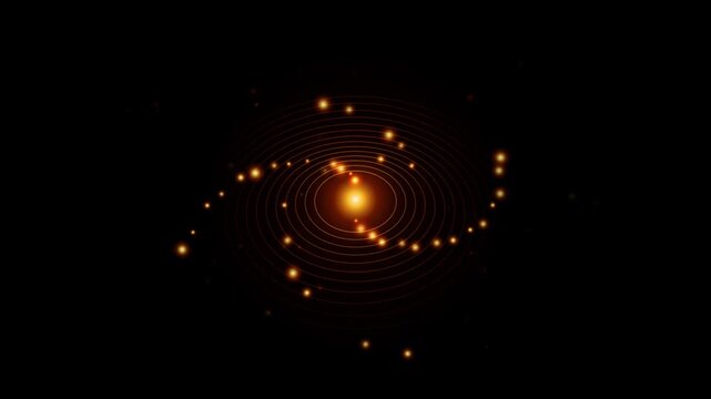 Precision-engineered gyroscope rings spinning in high-tech laboratory with seamless motion loop