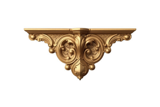 Ornate Golden Decorative Wall Corbel