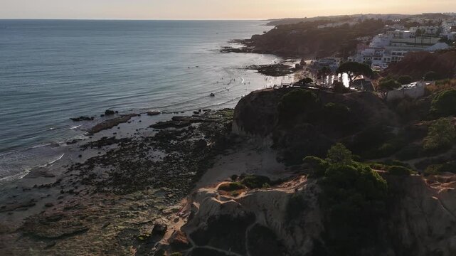 The Algarve Portugal Falesia beach beautiful sandy praia near Vilamoura and Albufeira 