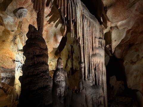 Domica Cave, Slovakia - 09.13.2026: Rock formations and speleothems inside Domica Cave