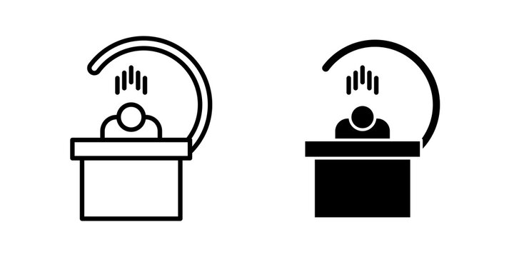 Solarium icon flat outline in black