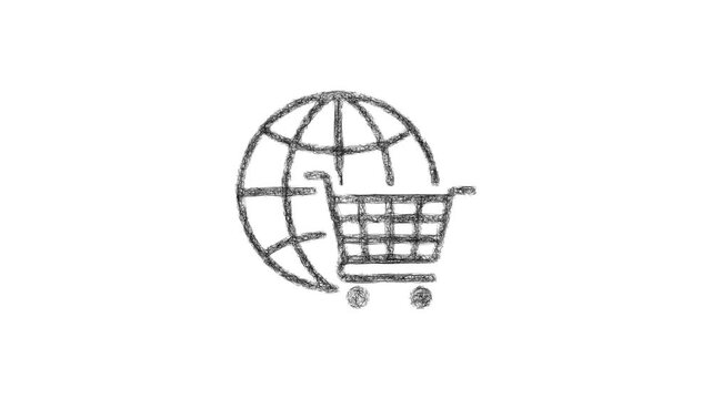 Sketch global marketplace icon animation - smooth progressive reveal