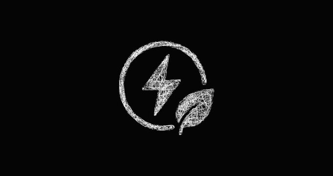 Sketch energy efficiency icon animation - smooth progressive reveal
