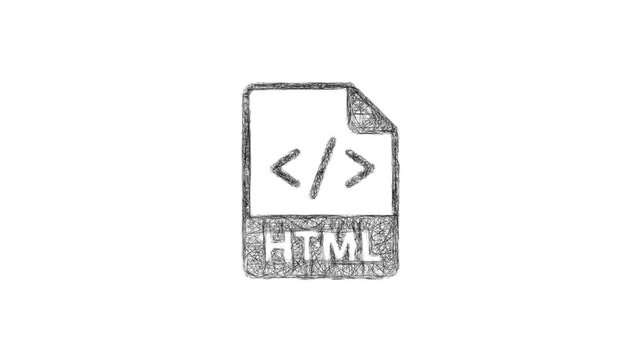 Sketch html code icon animation - smooth progressive reveal