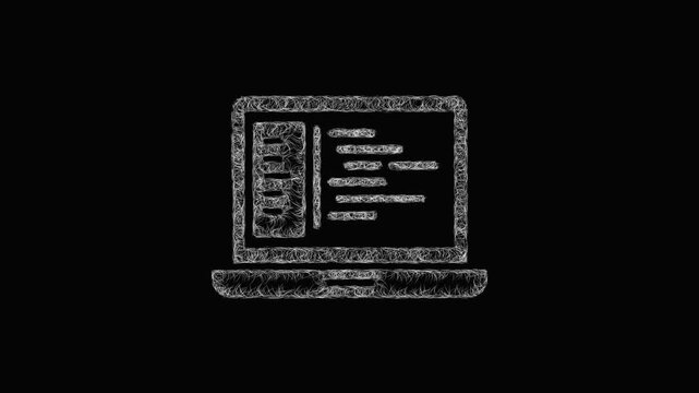 Sketch code editor icon animation - smooth progressive reveal