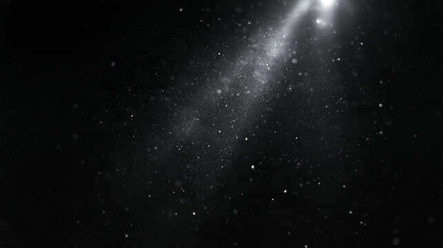 Floating Dust Particles in Dramatic Spotlight Beam