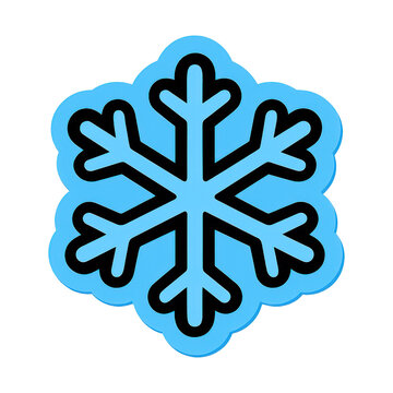 PNG Blue snowflake icon illustration.