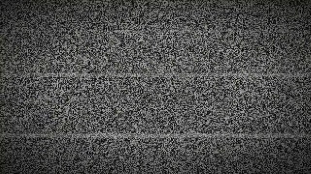 Analog television static noise with flickering grey and white electronic signal interference