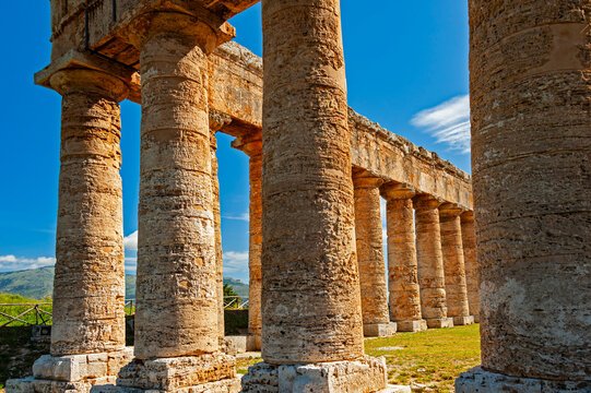 Segesta Temple at the ancient Greek site in the western Sicily
