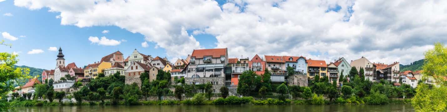 Panoramic Skyline of Frohnleiten Riverbank