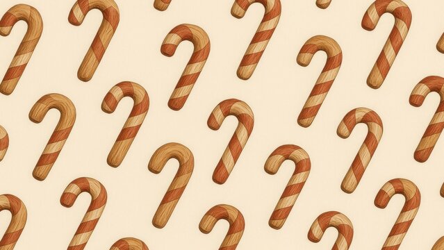 Festive candy cane pattern wallpaper.