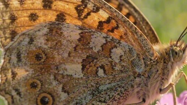 Extreme Macro Zoom Revealing Microscopic Scales on a Butterfly Wing