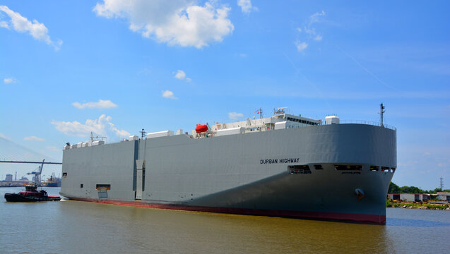 SAVANNAH GEORGIA USA: Vessel DURBAN HIGHWAY is a vehicles carrier built in 2011 and currently sailing under the flag of Panama.