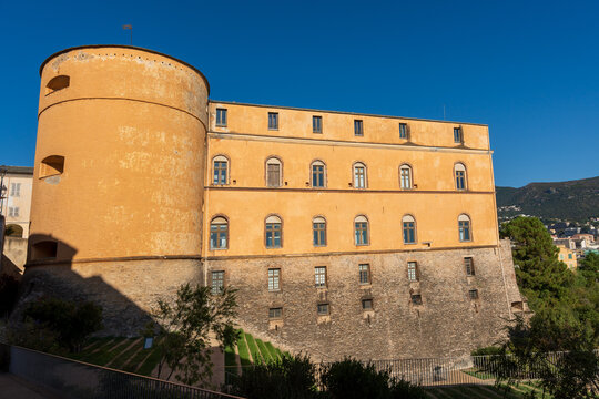 Governors' Palace, located in the heart of the historic Citadel of Bastia, Corsica, France.