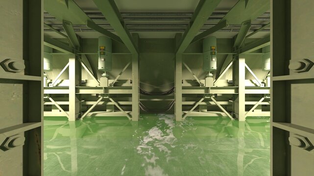 貯蔵施設　3DCGレンダリング
