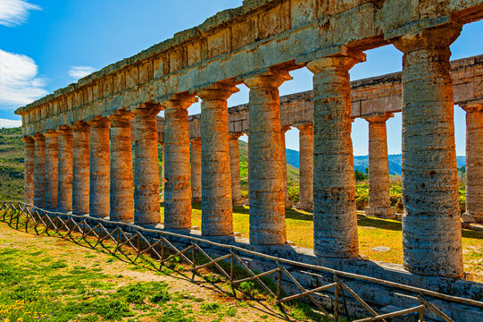 Segesta Temple at the ancient Greek site in the western Sicily