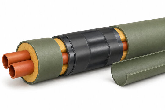 District heating pipe insulation sleeve illustration